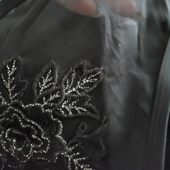 Womens Plus Size 30W Lace-Appliquéd High-Neck Tankini Top - Picture 4 of 4